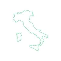 Italy map on white background vector