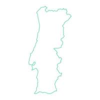 Portugal map on white background vector