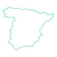 Spain map on white background vector