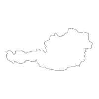 Austria mapa sobre fondo blanco. vector