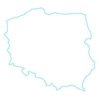 Poland map on white background vector