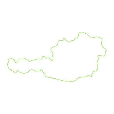 Austria map on white background