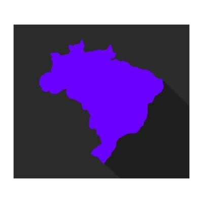 Brazil map on white background