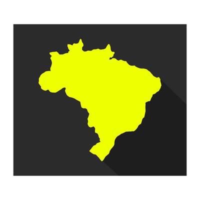 Brazil map on white background