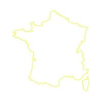 France map on white background vector