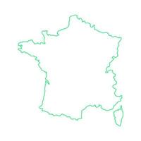 France map on white background