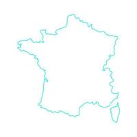 France map on white background