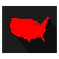 United states map on white background