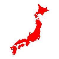 Japan map on white background vector