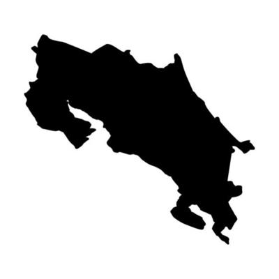 Costa Rica map on white background