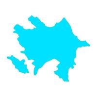 Mapa de Azerbaiyán sobre fondo blanco. vector