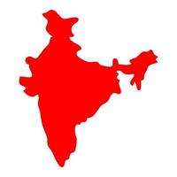 India map on white background