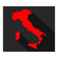 mapa de italia en el fondo vector