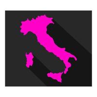 mapa de italia en el fondo vector