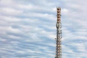 Tower with antennas for mobile cellular communication. photo