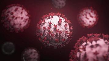 coronavirus covid-19 modellering van realistische 3D-cgi-animatie. video