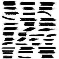 Ink brush stroke collection vector