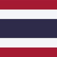 Thailand Square National Flag vector