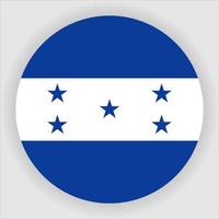 vector de icono de bandera nacional redondeada plana de honduras