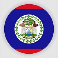 vector de icono de bandera nacional redondeada plana de belice