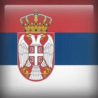 bandera nacional de la plaza de serbia vector