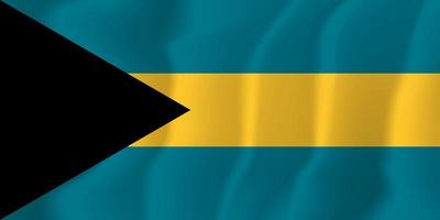 bandera nacional de bahamas ondeando ilustración de fondo vector