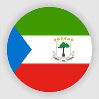 Equatorial Guinea Flat Rounded National Flag Icon Vector