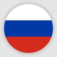 Russia Flat Rounded National Flag Icon Vector