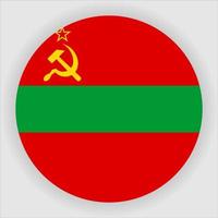 vector de icono de bandera nacional redondeada plana de transnistria