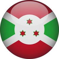 Burundi 3D Rounded National Flag Button Icon Illustration vector