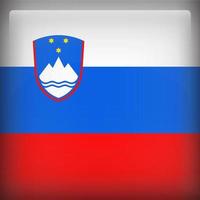 bandera nacional de la plaza de eslovenia vector