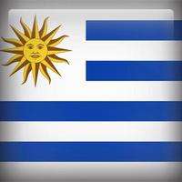 Uruguay Square National Flag vector