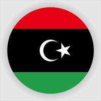 Libya Flat Rounded National Flag Icon Vector