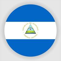 vector de icono de bandera nacional redondeada plana de nicaragua