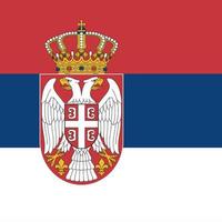 bandera nacional de la plaza de serbia vector