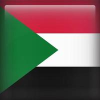 Sudan Square National Flag vector