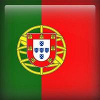 Portugal Square National Flag vector