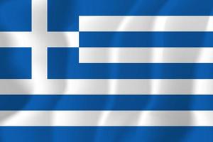 bandera nacional de grecia ondeando ilustración de fondo vector