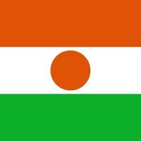 bandera nacional de la plaza niger vector