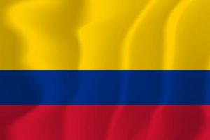 bandera nacional de colombia ondeando ilustración de fondo vector