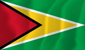 bandera nacional de guyana ondeando ilustración de fondo vector