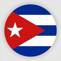 Cuba Flat Rounded National Flag Icon Vector