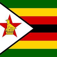 Zimbabwe Square National Flag vector