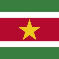 bandera nacional de la plaza de surinam vector