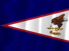 bandera nacional de samoa americana ondeando ilustración de fondo vector