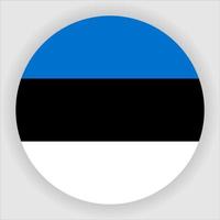 vector de icono de bandera nacional redondeada plana de Estonia