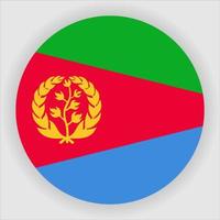 Eritrea Flat Rounded National Flag Icon Vector