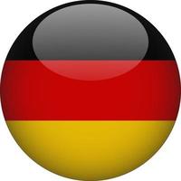 Germany 3D Rounded National Flag Button Icon Illustration vector