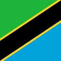 bandera nacional de la plaza de tanzania vector