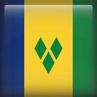 Saint Vincent and The Grenadines Square National Flag vector